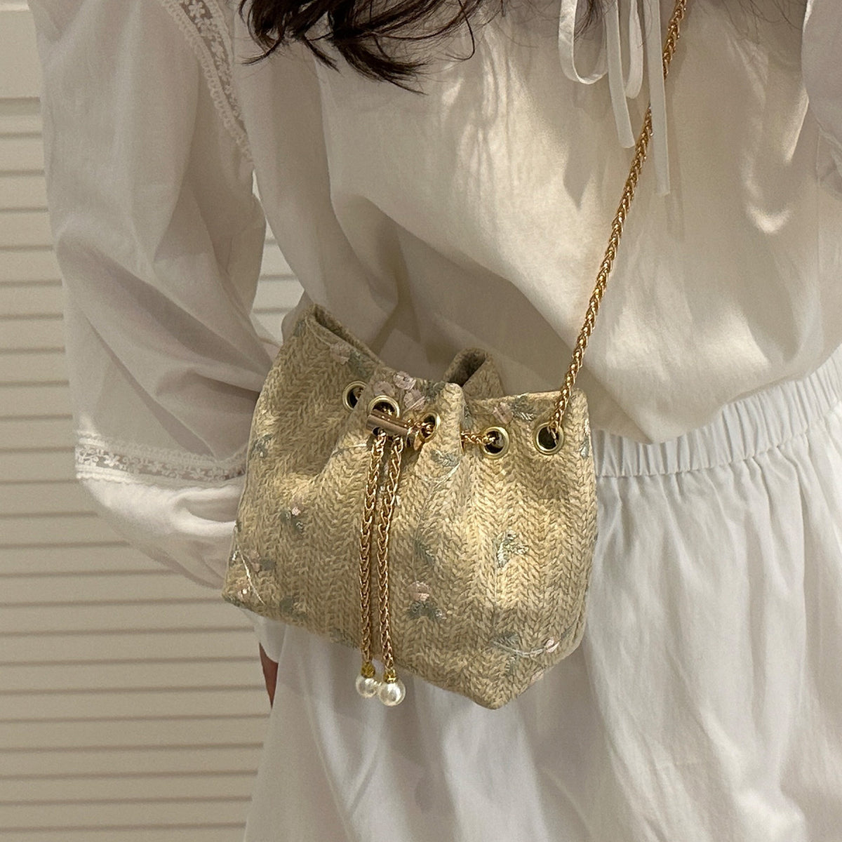 Dekorative Kordelzug-Handtasche