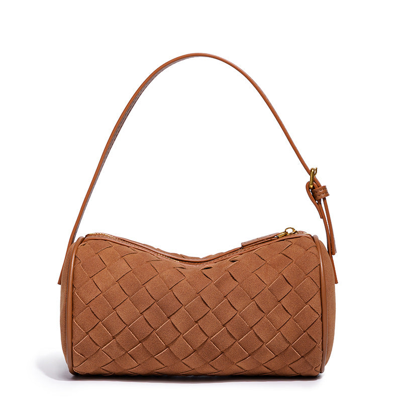 Geflochtene Wildleder-Handtasche Brehn