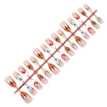 Kreatives Kunstnagelset mit Basketball-Design Brehn