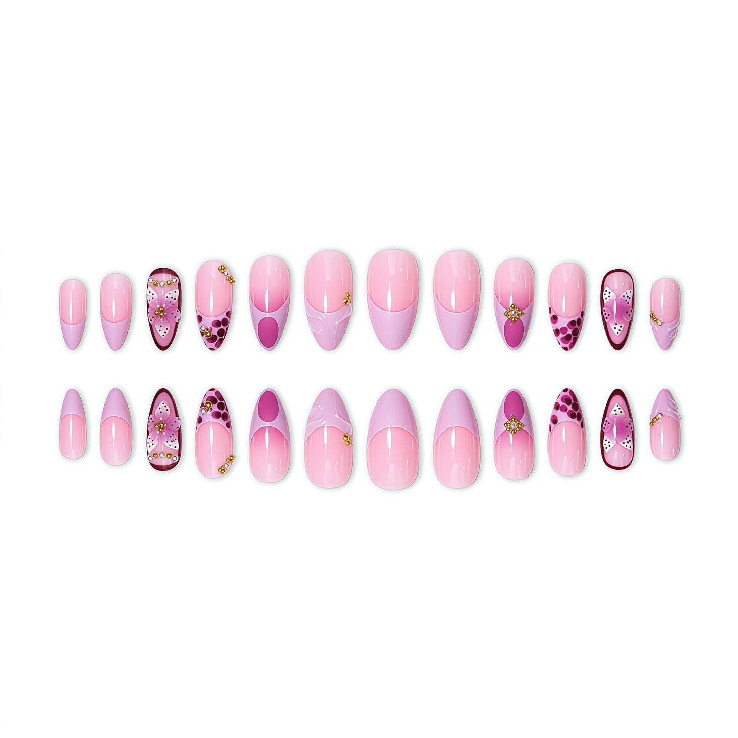 Elegante Blumen-Acryl-Nagelerweiterungen Brehn