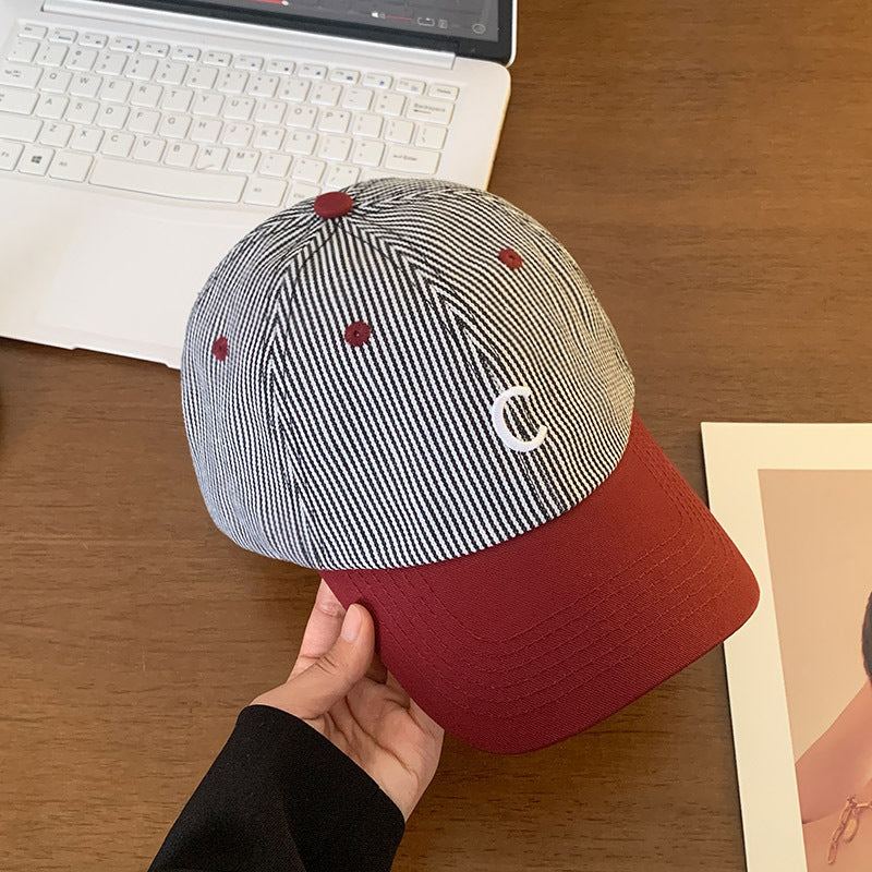 Gestreifter lässiger Baumwoll-Baseballcap für Männer Brehn