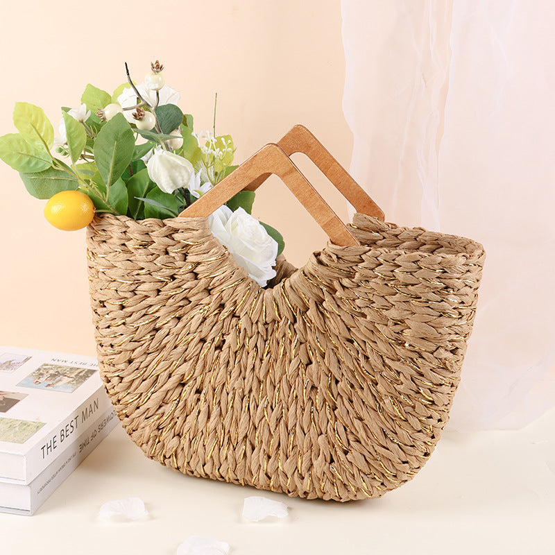 Damen Handtasche mit kunstvoller Flechtstruktur Brehn