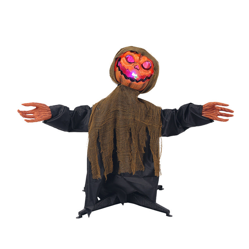 Animierte Kürbis-Sch scarecrow Deko Brehn