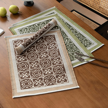 Wendbarer Jacquard-Schal mit ornamentaler Webstruktur Brehn