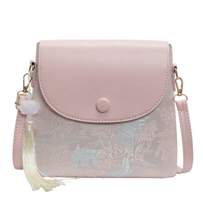 Elegante Texturierte Mini Umhängetasche