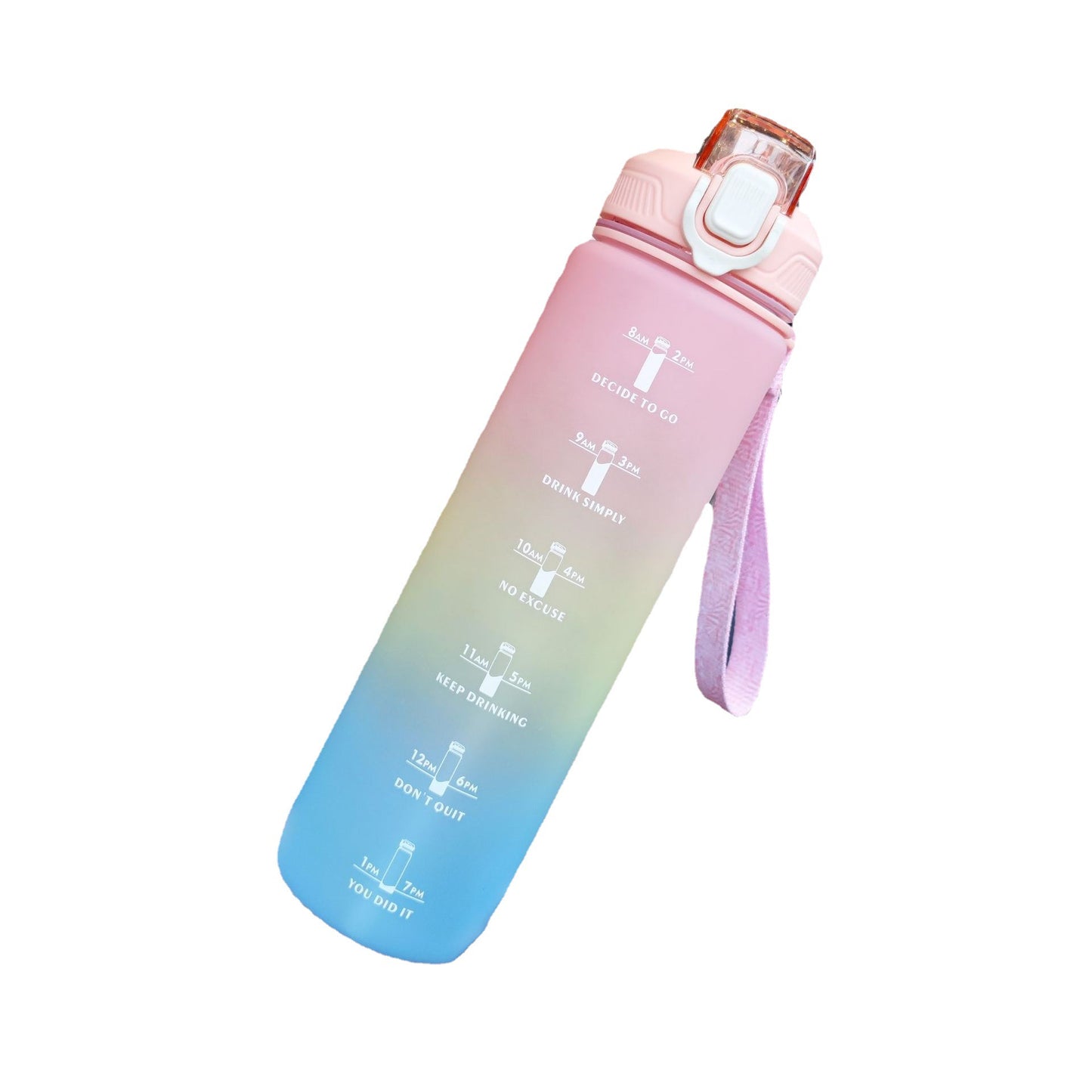 Damen Motivations-Trinkflasche mit Zeitmarkierungen Brehn