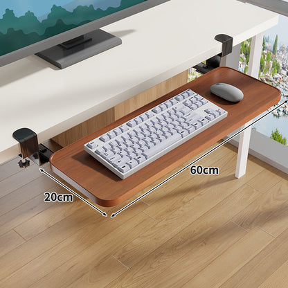 Clamp-Montierter Untertisch Verstellbarer Bambus Tastaturablage