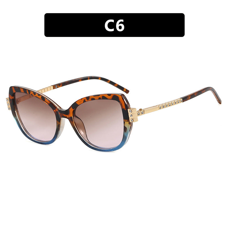 Damen oversized Sonnenbrille mit schützendem UV-Filter und eleganten Akzenten Brehn