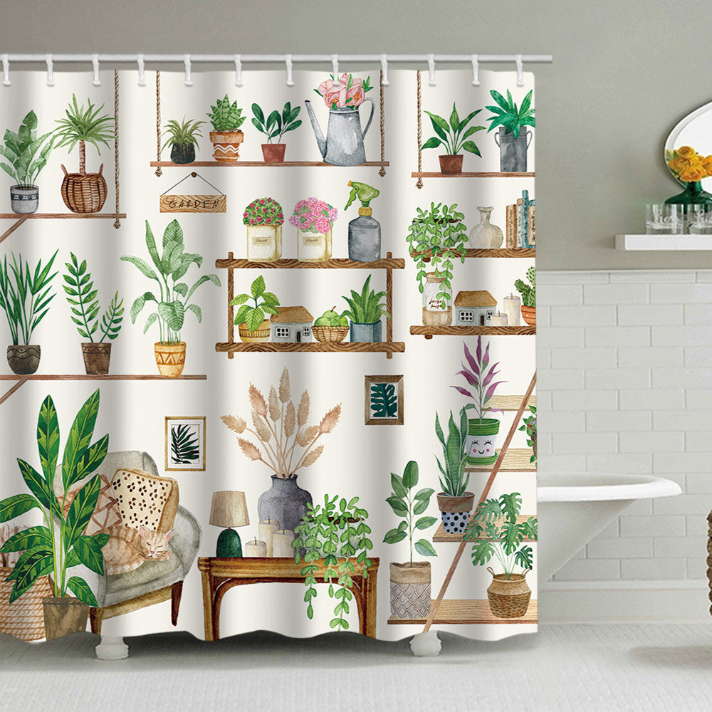 Floral Lavendel Muster Duschvorhang Brehn