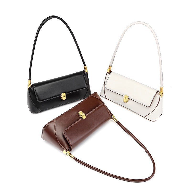 Strukturierte Lederhandtasche Brehn