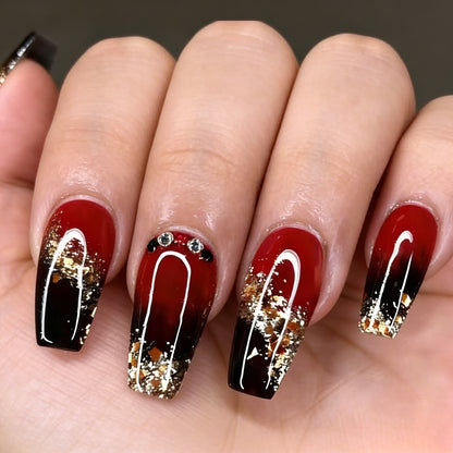 Luxuriöse Glitzernde Acryl Nagelkunst Brehn