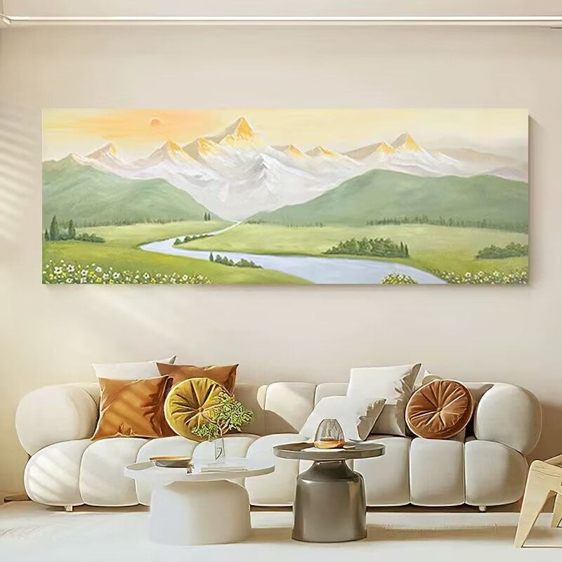 Elegante Panoramische Landschaft Leinwand Wandkunst