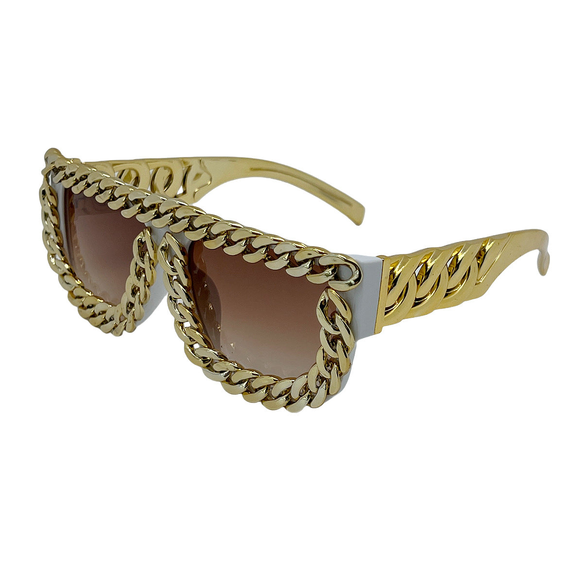 Damen Sonnenbrille mit auffälligem Kettenrahmen Brehn