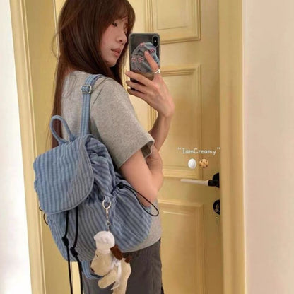 Gestreifter Casual Mini Rucksack Brehn