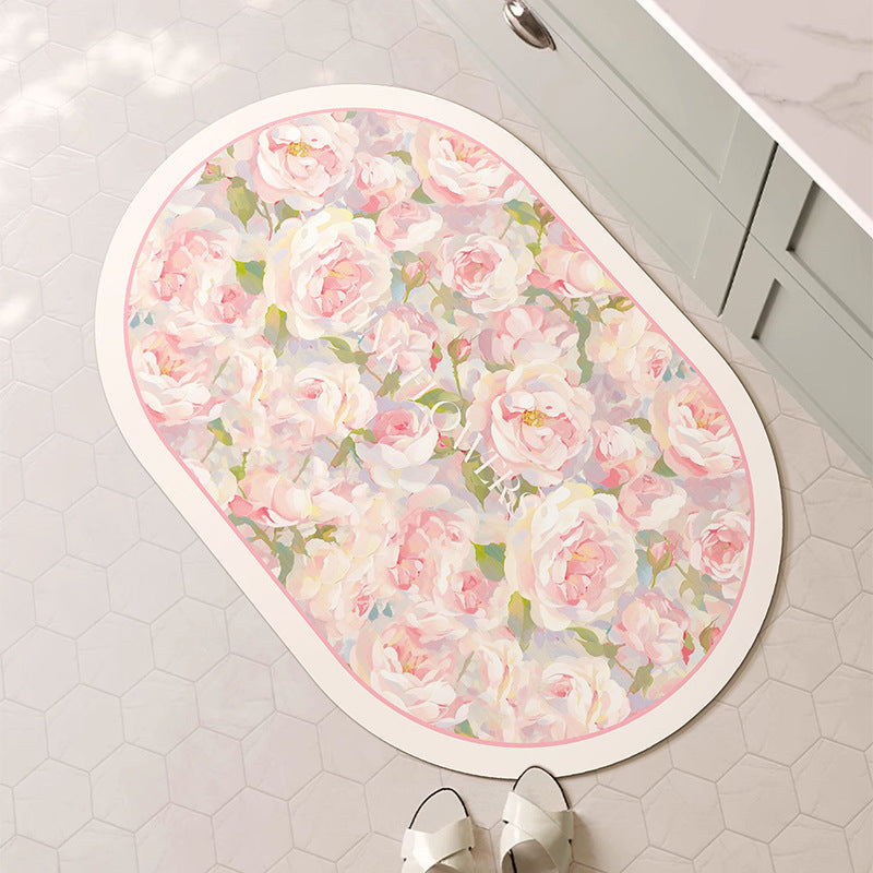 Dekorative Blumen-Badematte Brehn