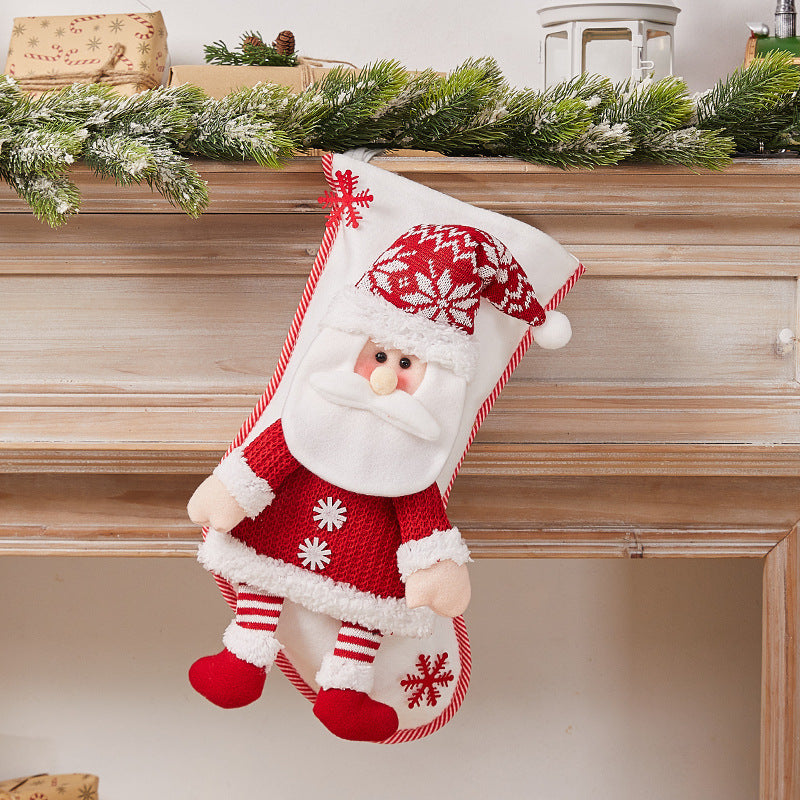 Festlicher Weihnachtsstrumpf mit Nostalgischem Design Brehn