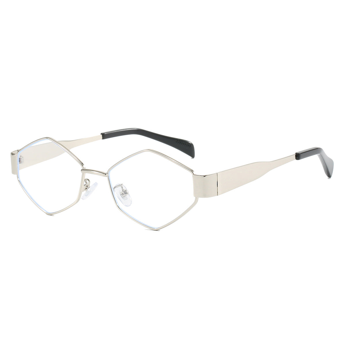 Damen moderne geometrische Sonnenbrille mit hochwertigem Metallrahmen Brehn
