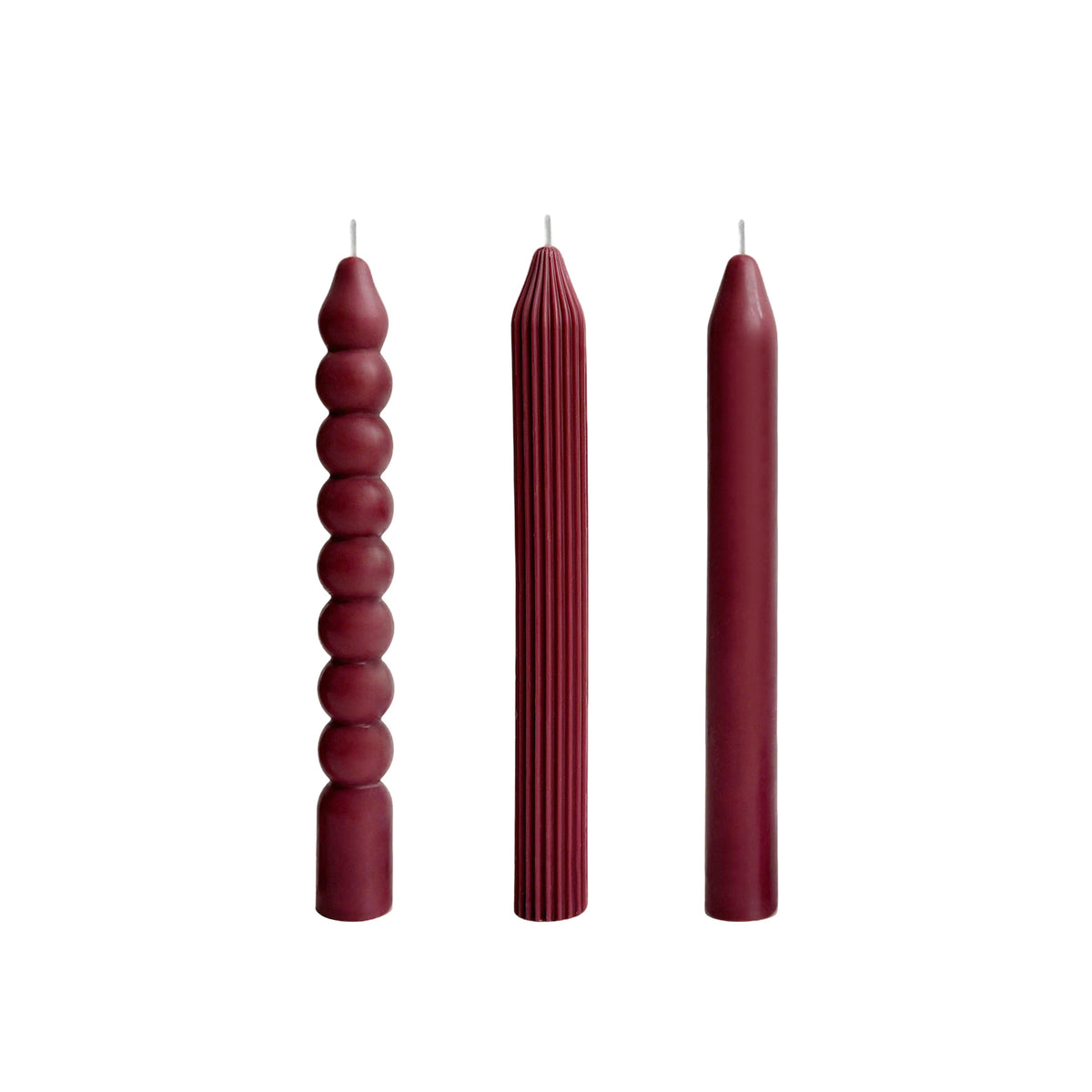 Verdrehte Säulenkerzen-Set