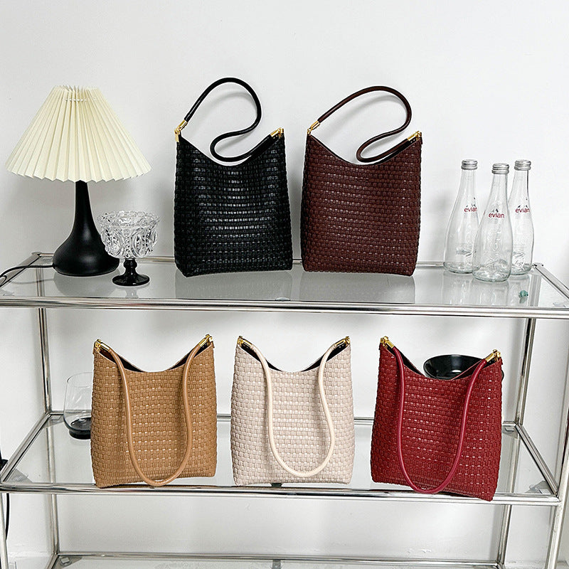 Texturierte Gewebe Schultertasche