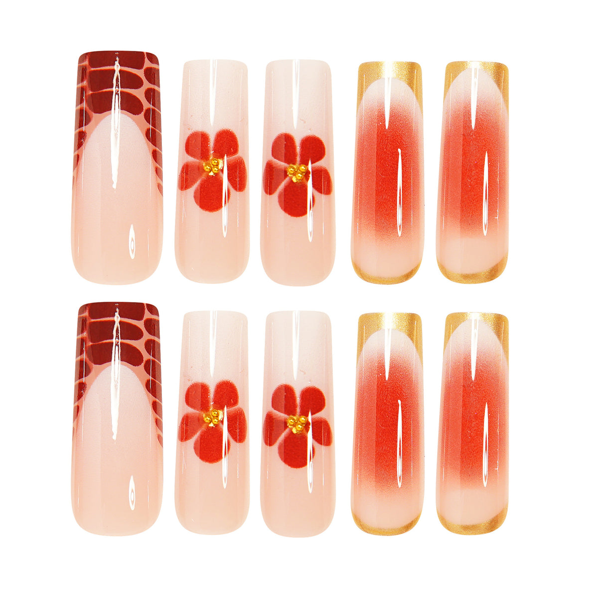 Premium Lange Acryl Nagelverlängerungen Brehn