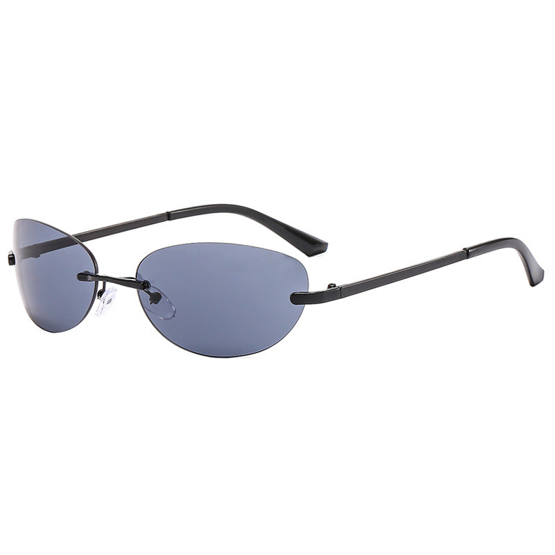 Damen modische Cat-Eye Sonnenbrille mit schmalem Metallrahmen und polarisierenden Gläsern Brehn