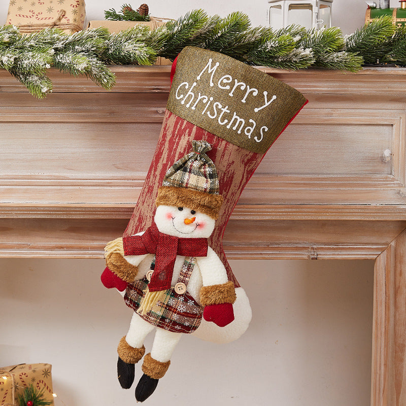 Festlicher Weihnachtsstrumpf mit Nostalgischem Design Brehn