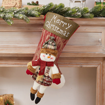 Festlicher Weihnachtsstrumpf mit Nostalgischem Design Brehn