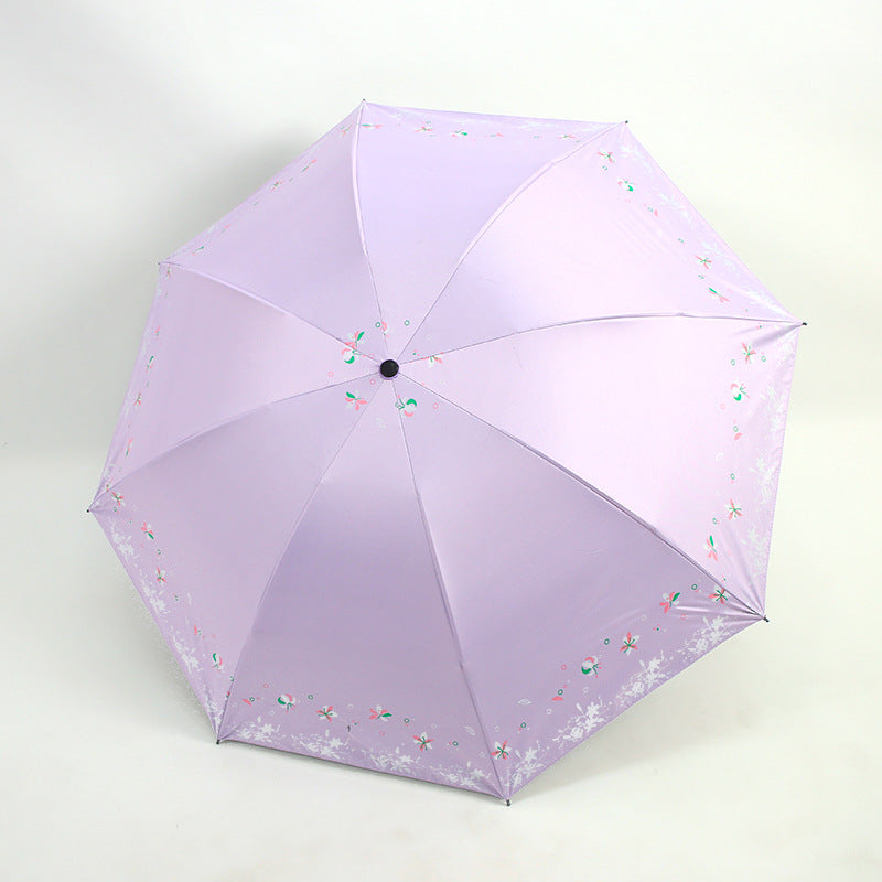Damen Faltbarer Regenschirm mit floralen Mustern Brehn