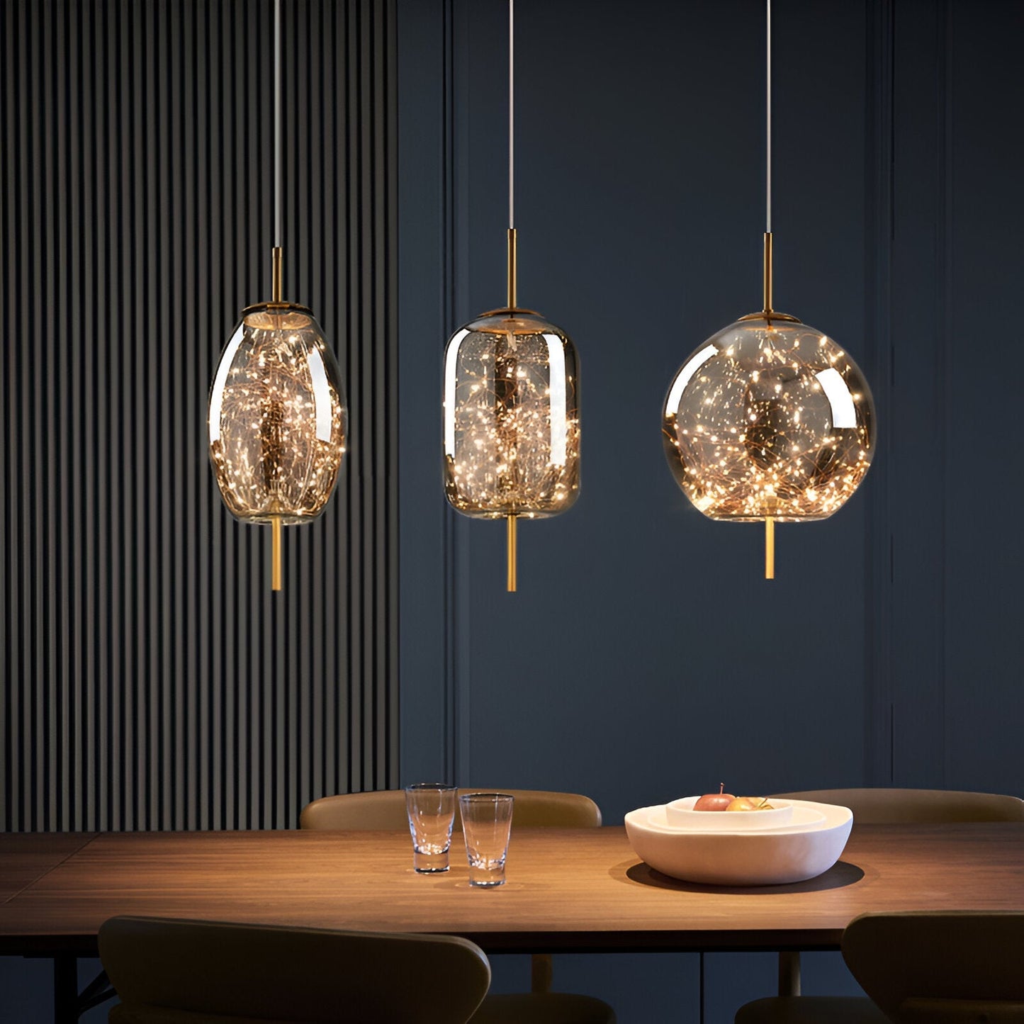 Brehn | Glas Nordisch Luxe Pendelleuchte