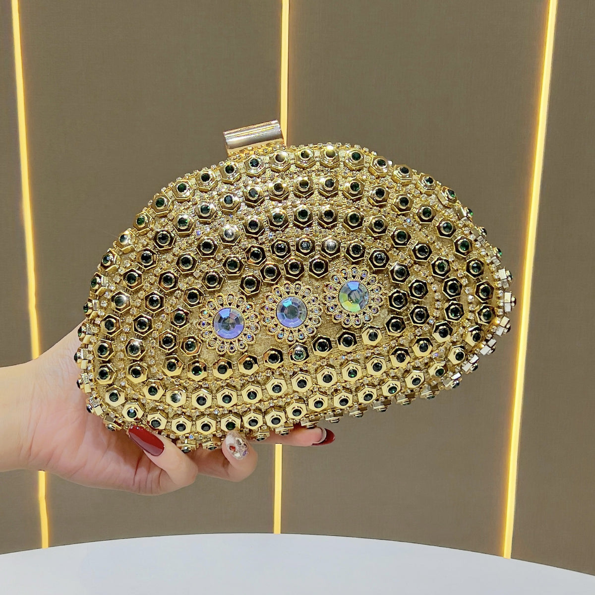 Glamouröse Strass Abendtasche