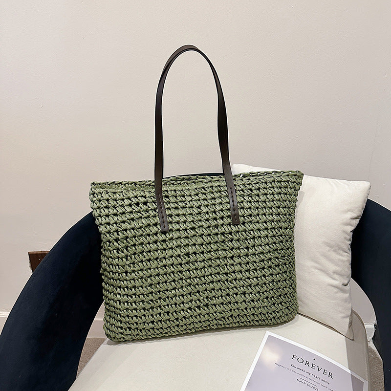 Handgewebte Strohtasche
