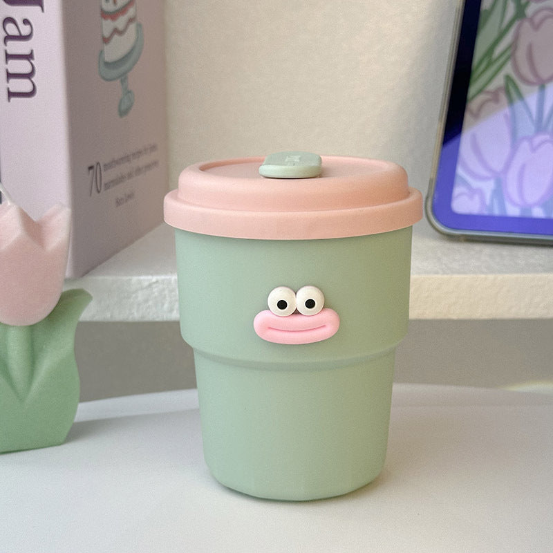 Damen Praktische Trinkbecher mit lustigem Gesicht Brehn