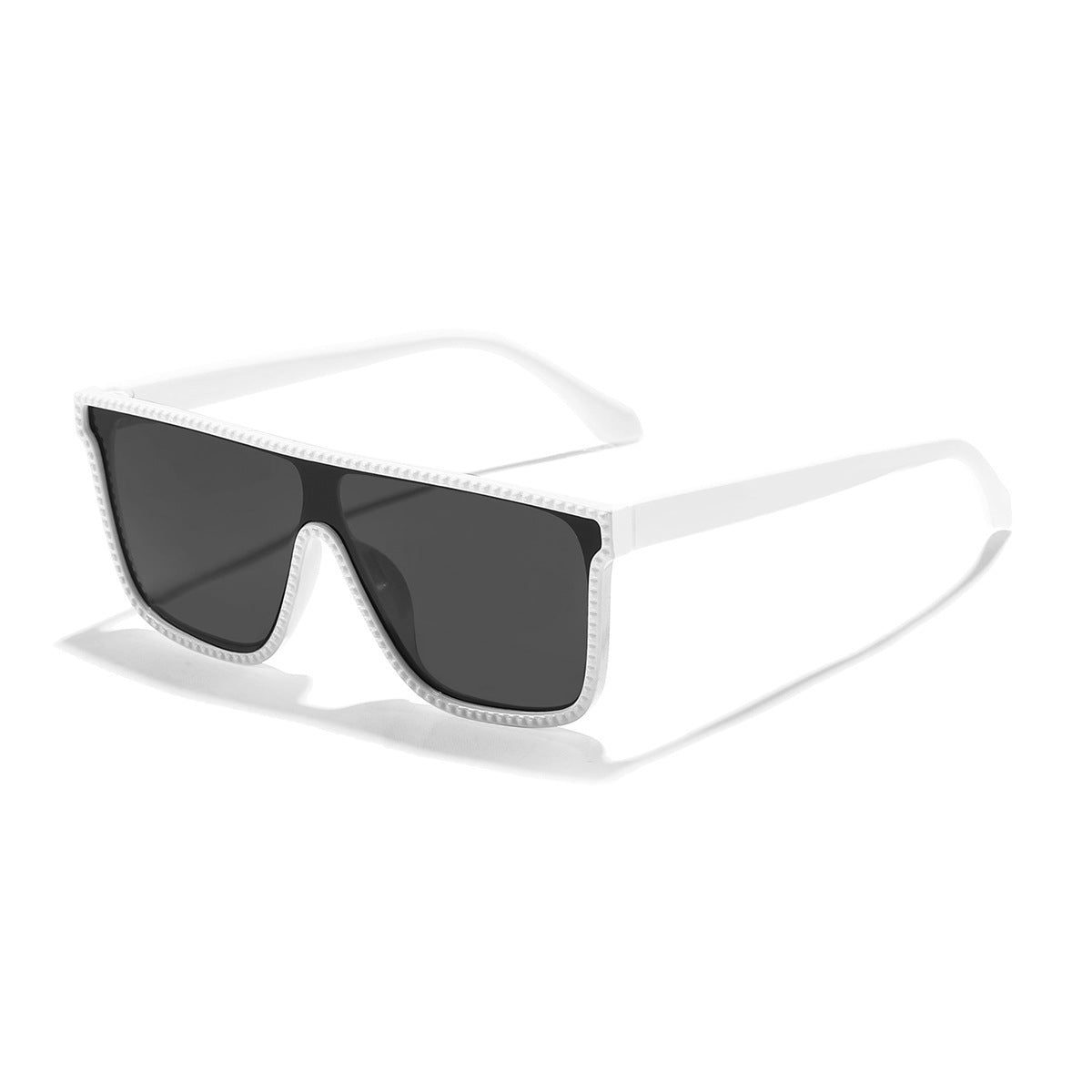 Damen futuristische Mode-Sonnenbrille mit breitem Rahmen und kontrastierenden Gläsern Brehn
