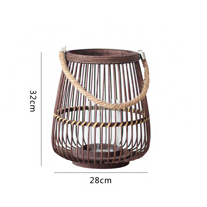 Rustikale Rattan-Laterne Brehn