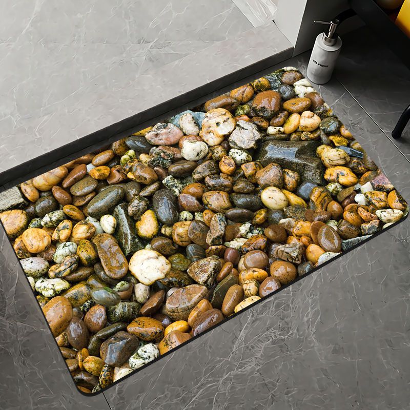 Elegante Blumenmuster Badezimmermatte Brehn