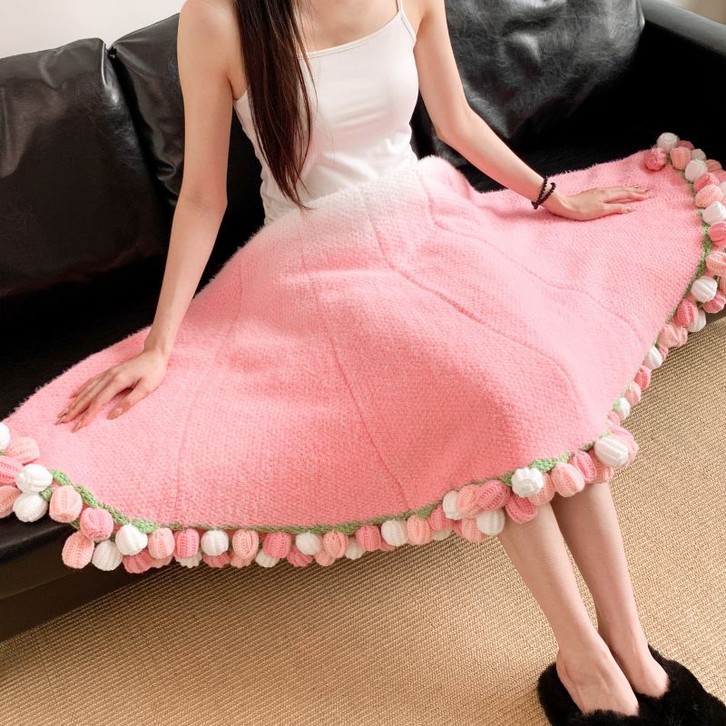 Poncho Mit Buntem Pomponbesatz Brehn