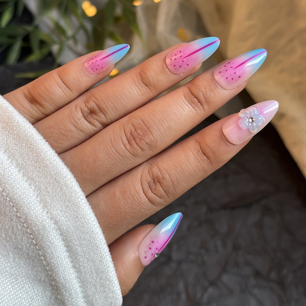 Künstlerische Floral-Beschmückte Press-On Nagelkollektion Brehn