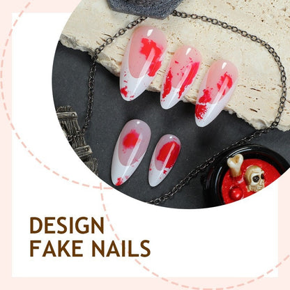 Kunstnagelset mit floralen Akzenten und ausgefallenem Design Brehn