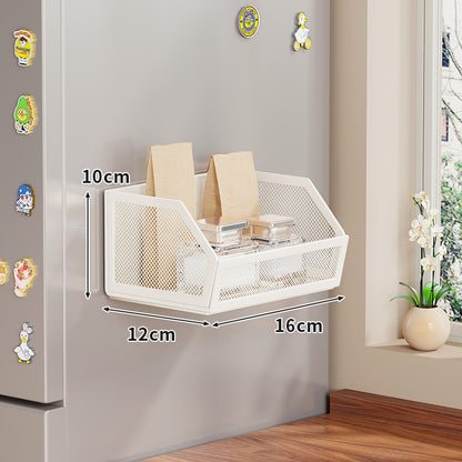 Magnetischer Mesh-Wandkorb für die seitliche Aufbewahrung im Kühlschrank
