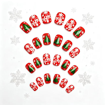 Festliche 3D Weihnachtsbaum Nagelkunst Brehn