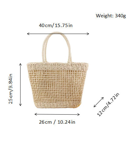Handgefertigte Basttasche mit Feiner Struktur Brehn