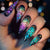 Exklusive Stiletto Kunstnägel mit Glitzer- und Ombre-Design Brehn