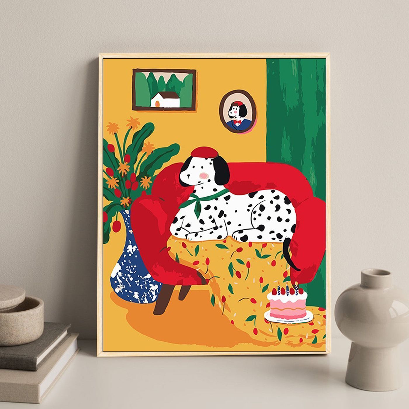 Gemütlicher floral-theme Wohnkultur Kunstdruck Brehn