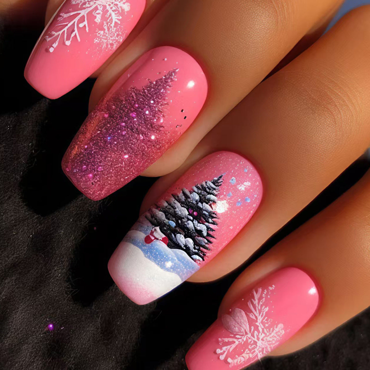 Kunstnägel mit Winterlichem Weihnachtsdesign Brehn