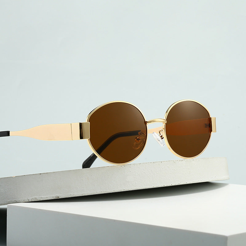 Damen modische ovale Sonnenbrille mit einzigartigem Rahmen Brehn