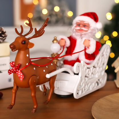 Weihnachtsmann und Rentier Figuren Set Brehn