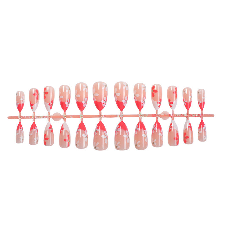 Blumenmuster Press-On Nail Set Brehn