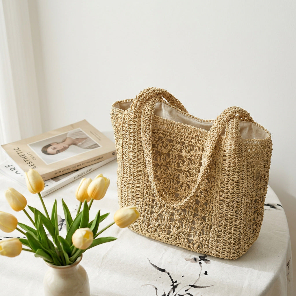 Handtasche Im Boho-Stil Aus Geflochtenem Naturmaterial Brehn