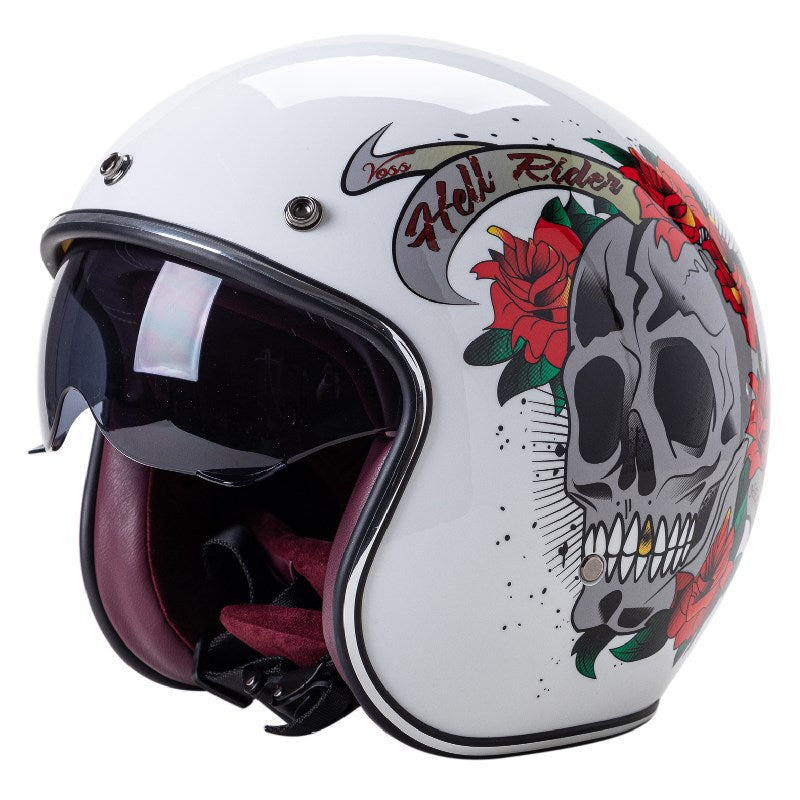 Klassischer Jet-Style Motorradhelm Brehn