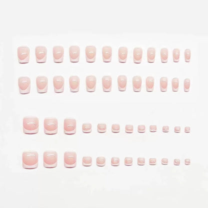 Premium French Tip Nagelset Brehn